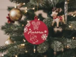 Glob Personalizat de Crăciun cu Nume – Decorațiune Brad 3D